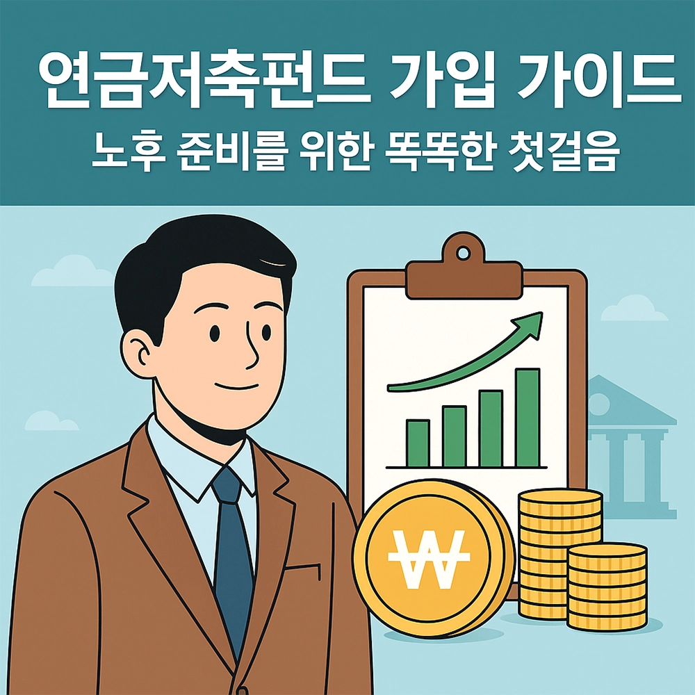 연금저축펀드 가입 가이드 노후 준비 똑똑한 첫걸음