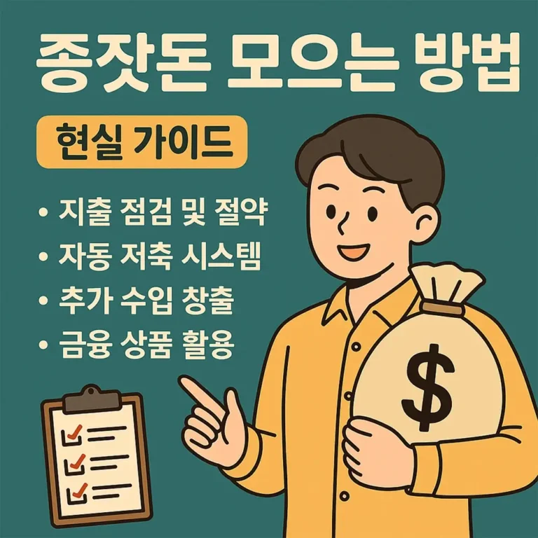 종잣돈 모으는 방법 현실 가이드 실천 전략으로 자산 기초 다지기 (1)