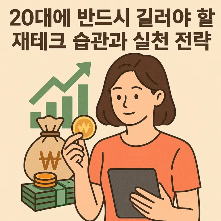 20대에 반드시 길러야 할 재테크 습관과 실천 전략