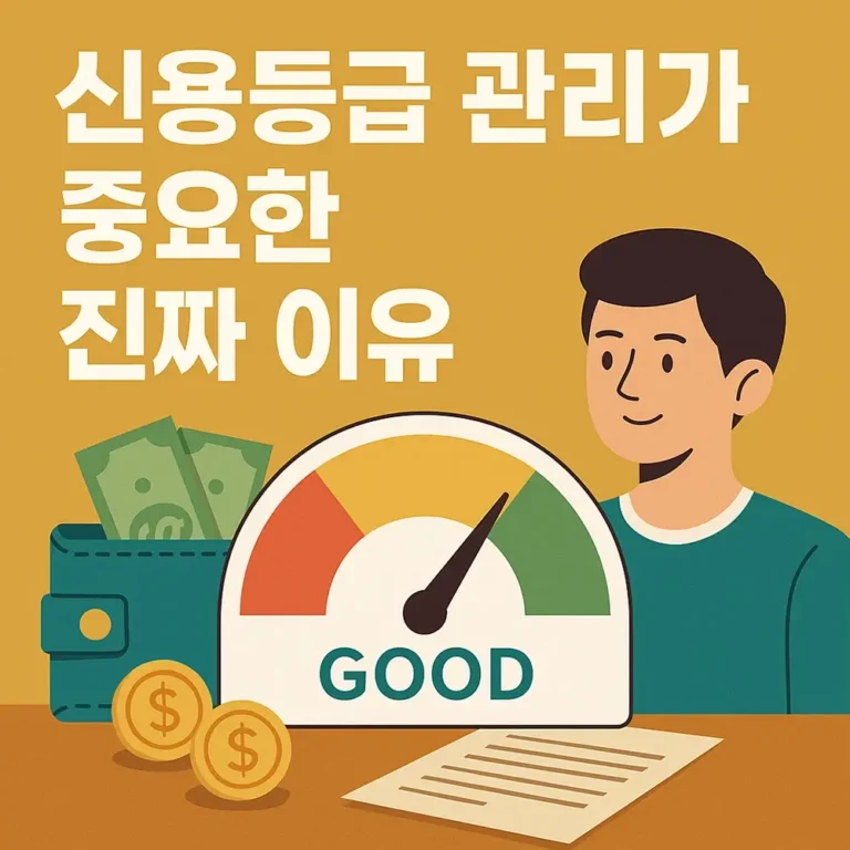 신용등급 관리가 중요한 진짜 이유