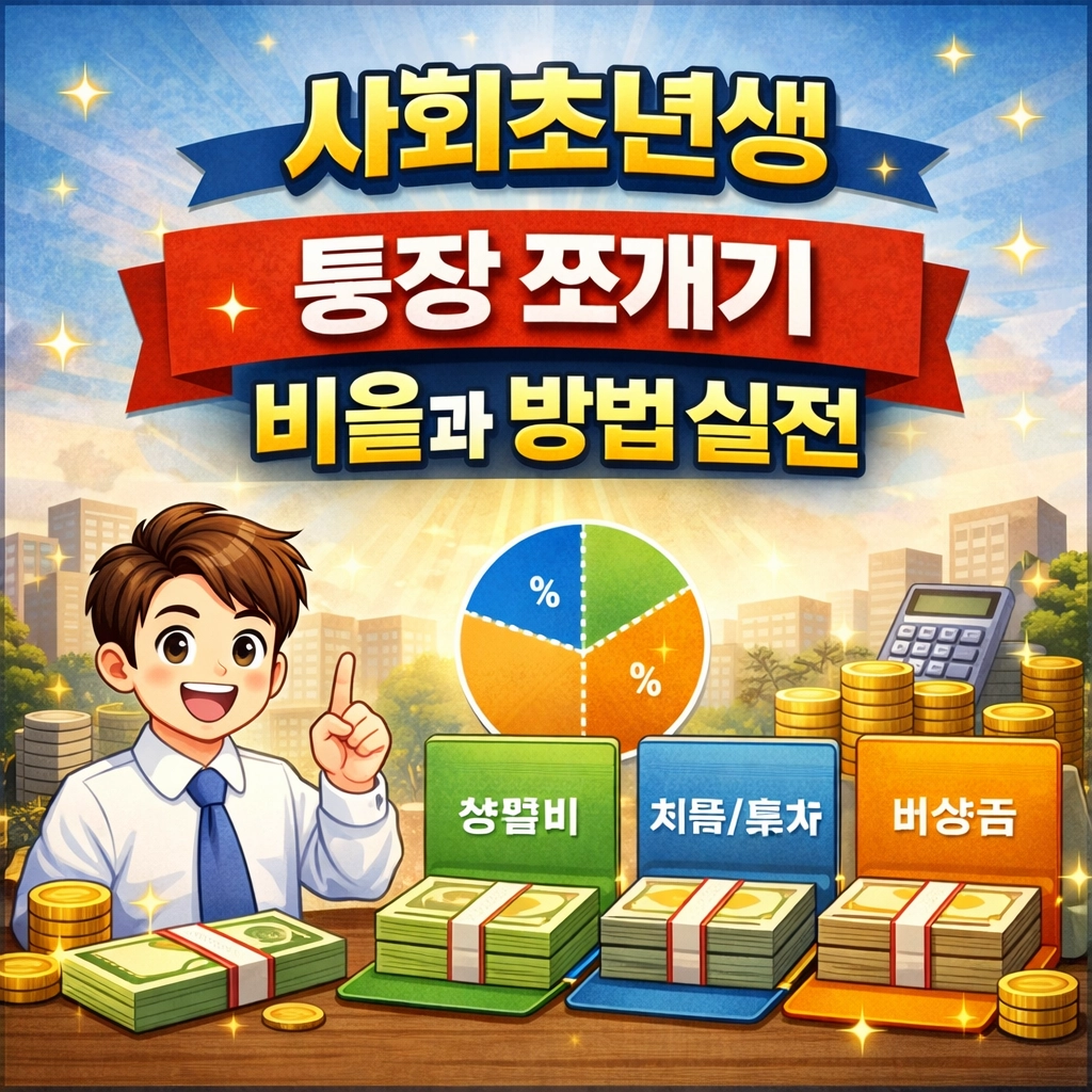 사회초년생 통장 쪼개기 비율과 방법 실전 예시